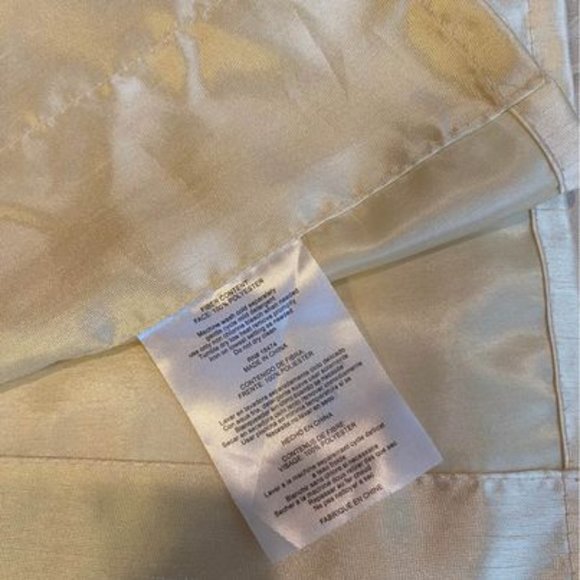 2- NWOT- KENSINGTON HOME FASHIONS Rod Pocket Window Panels in Ivory - Picture 3 of 4